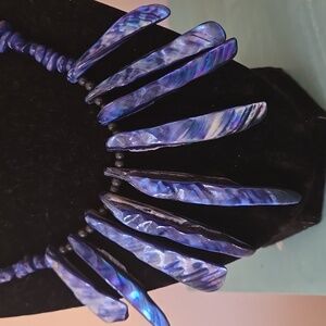 Elegant Blue Shell Necklace